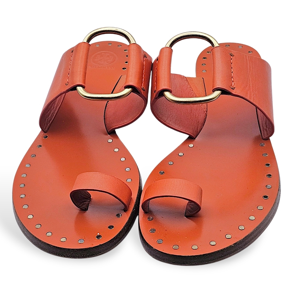 Tory Burch Orange Leather Sandals